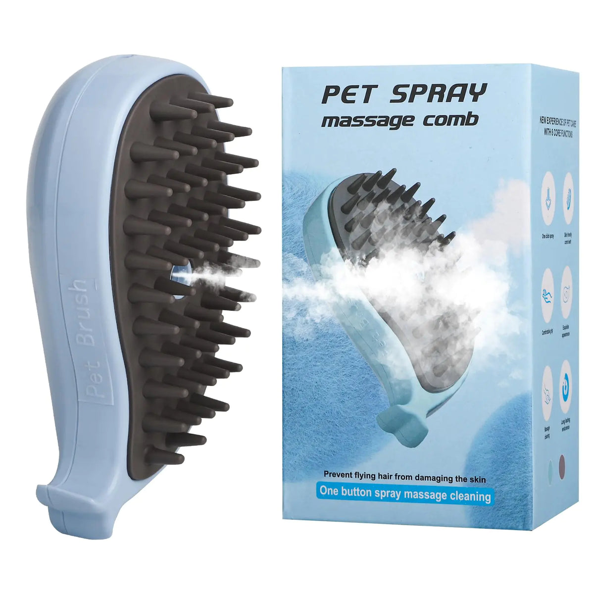 ShedPro rechargeable mist brush for cat shedding