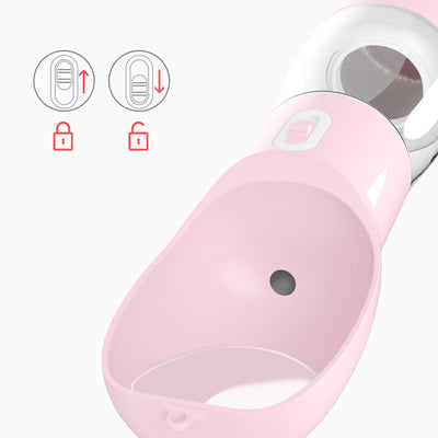 2-in-1 Dog Water Bottle & Food Holder