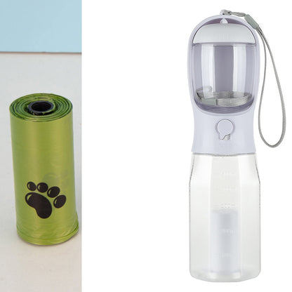 Voyager Pro dog water bottle with built-in poop bag holder
