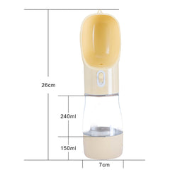 2-in-1 Dog Water Bottle & Food Holder