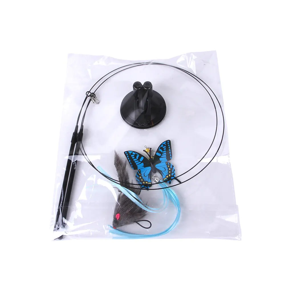 Suction cup cat teaser toy
