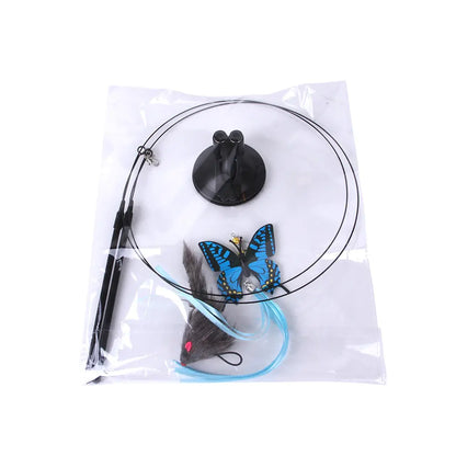 Suction cup cat teaser toy