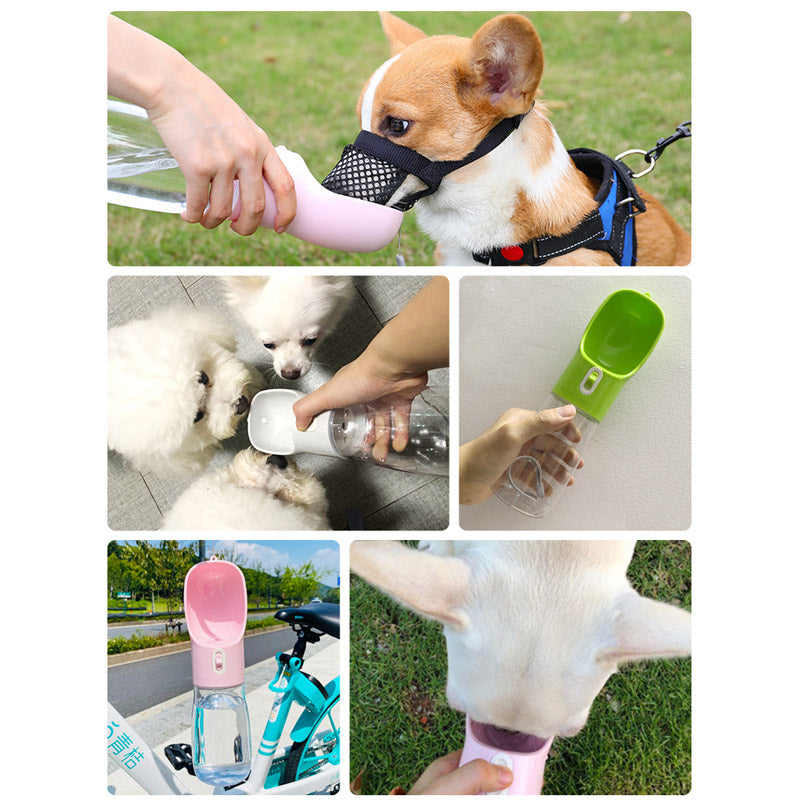 2-in-1 Dog Water Bottle with built-in drinking bowl, view 8