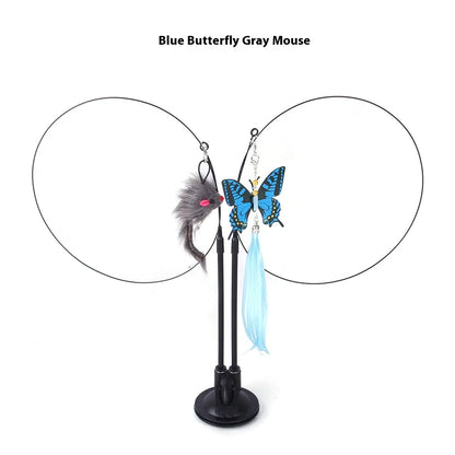 Suction cup cat teaser toy