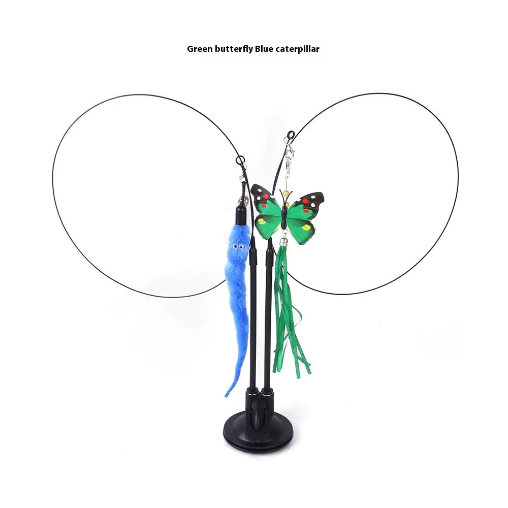 Suction cup cat teaser toy
