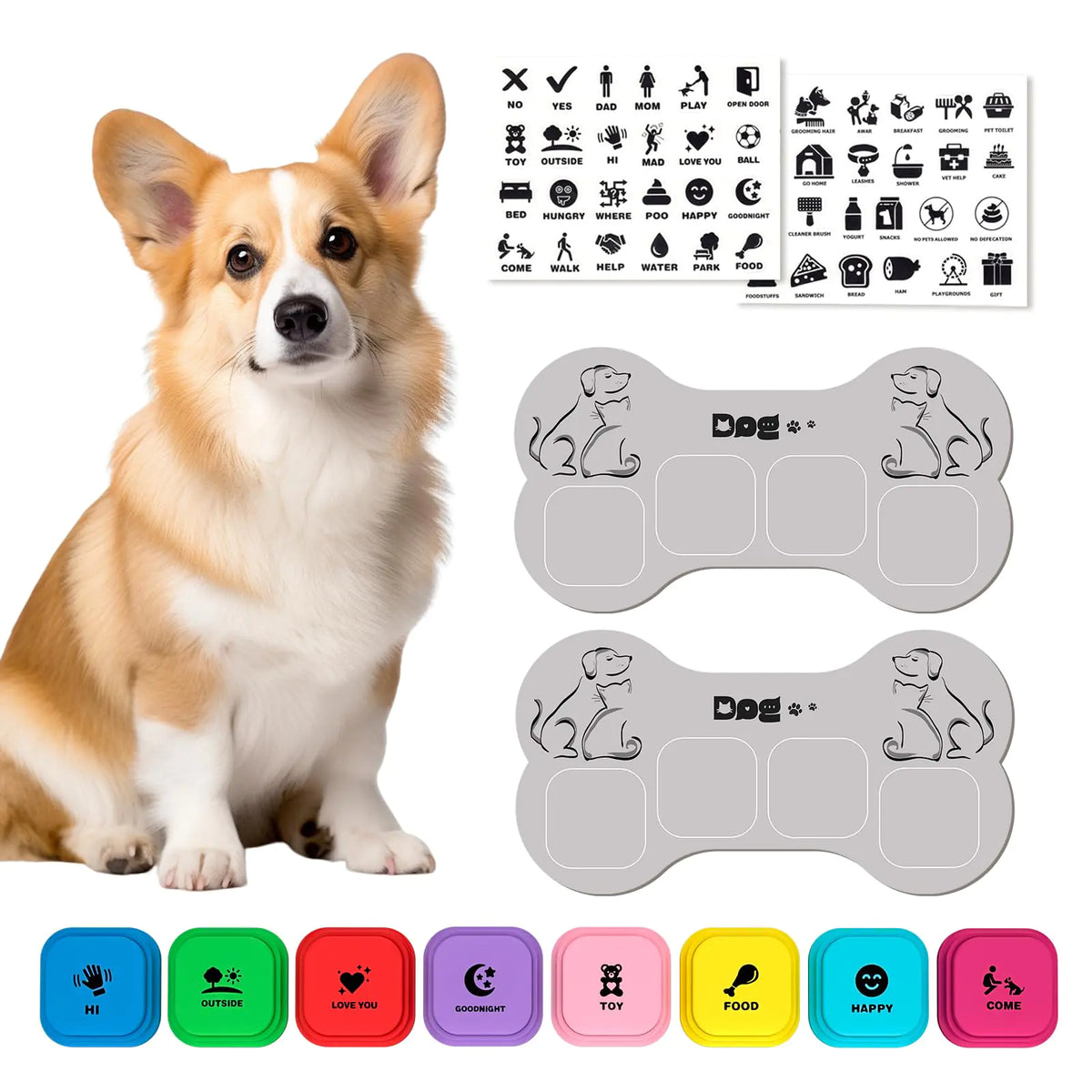 FluffyTalk 8-Piece Recordable Dog Buttons – image 3
