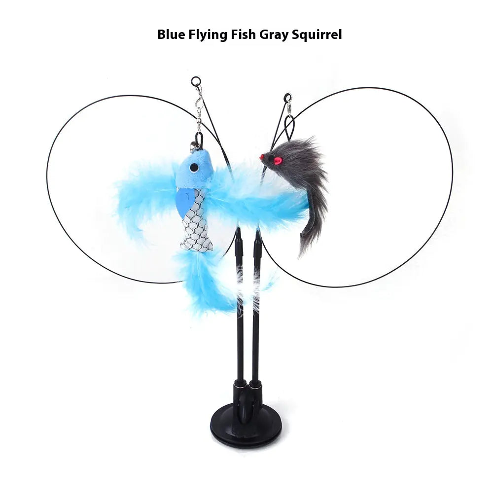 Suction cup cat teaser toy