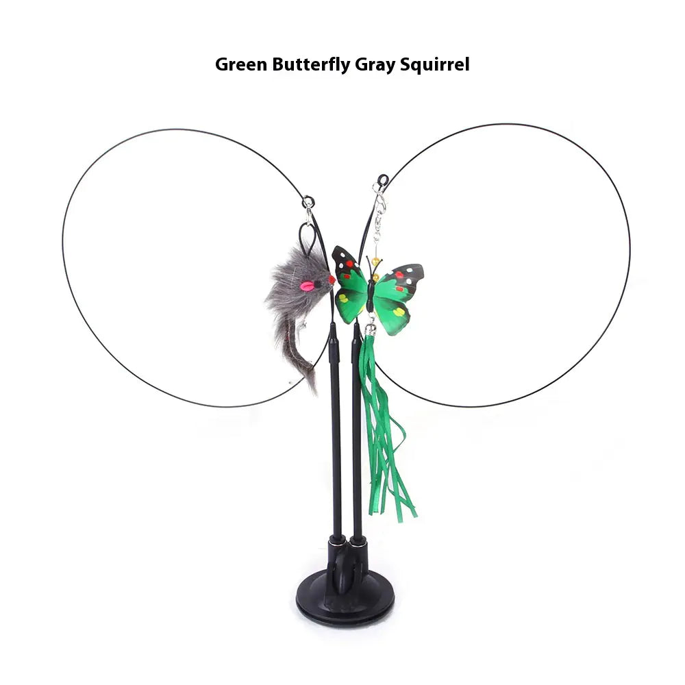 Suction cup cat teaser toy