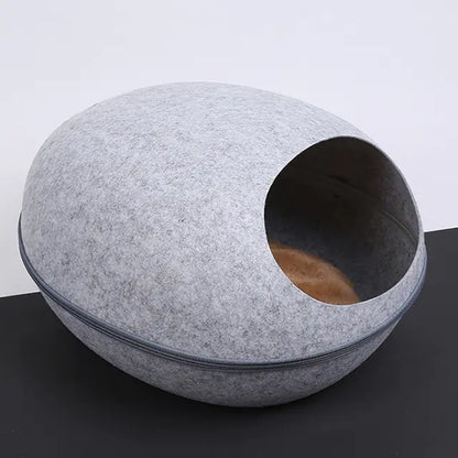 Nestara Felt Eggshell Cat Bed