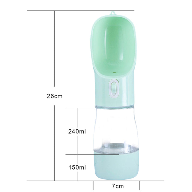 2-in-1 Dog Water Bottle with built-in drinking bowl, view 9