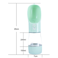 2-in-1 Dog Water Bottle & Food Holder