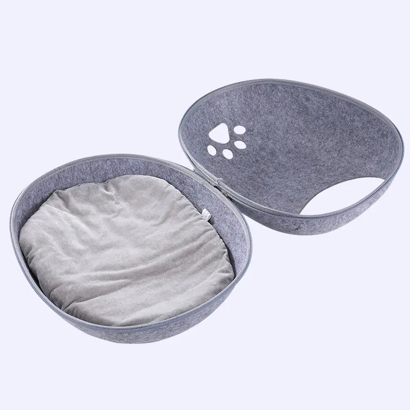 Nestara Felt Eggshell Cat Bed – image 2