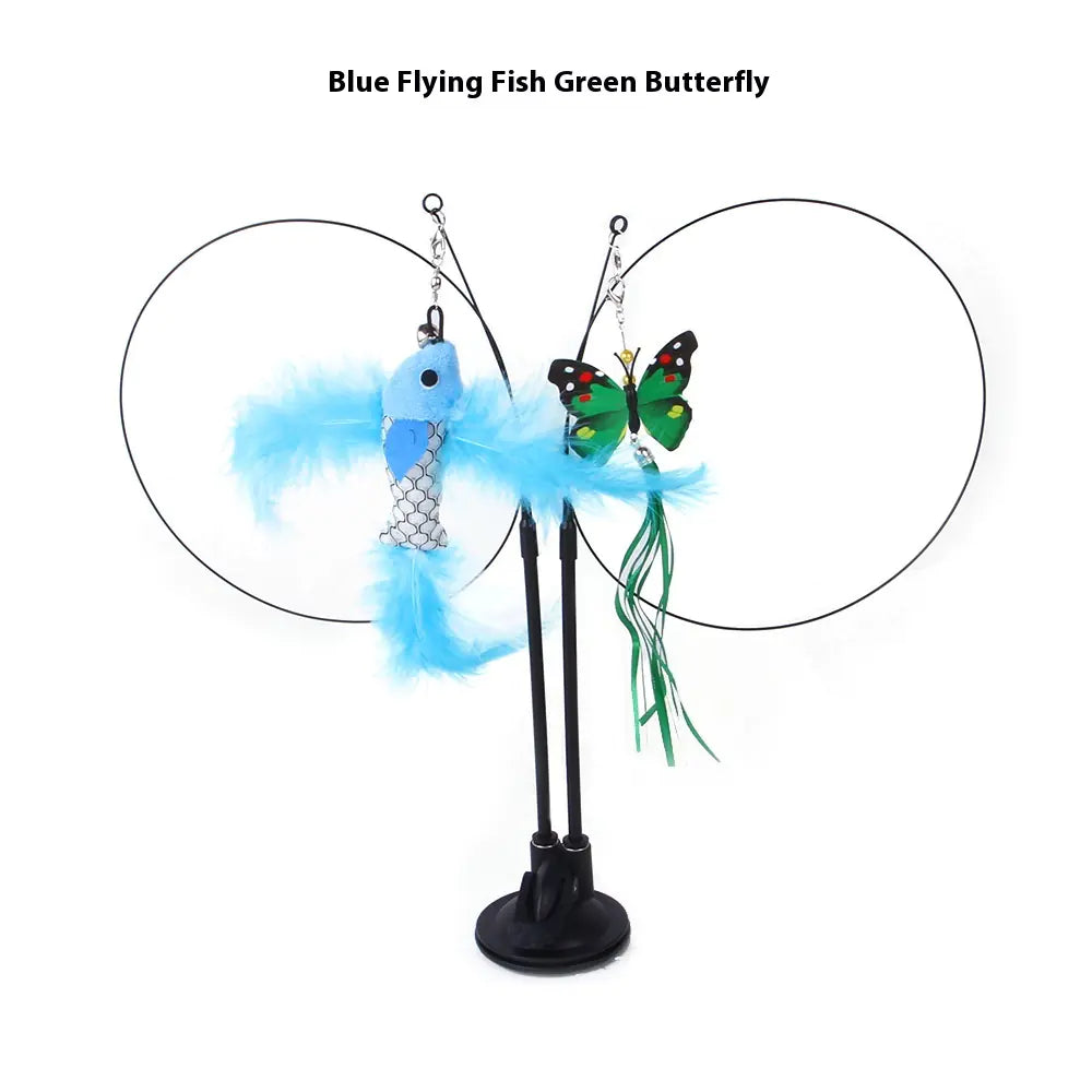 Suction cup cat teaser toy
