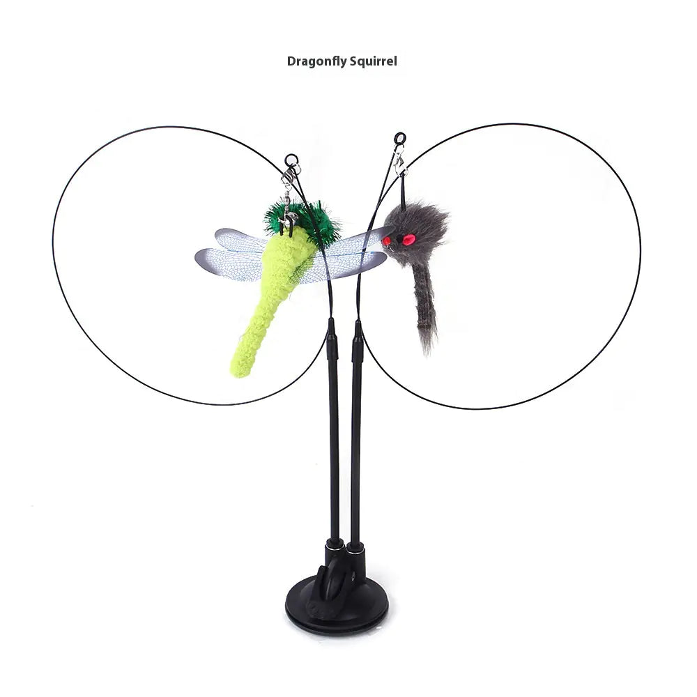 Suction cup cat teaser toy