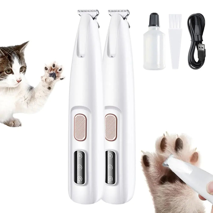 MicroTrim™ Pet Precision Trimmer – LED, Low Noise & Waterproof (2-Set)