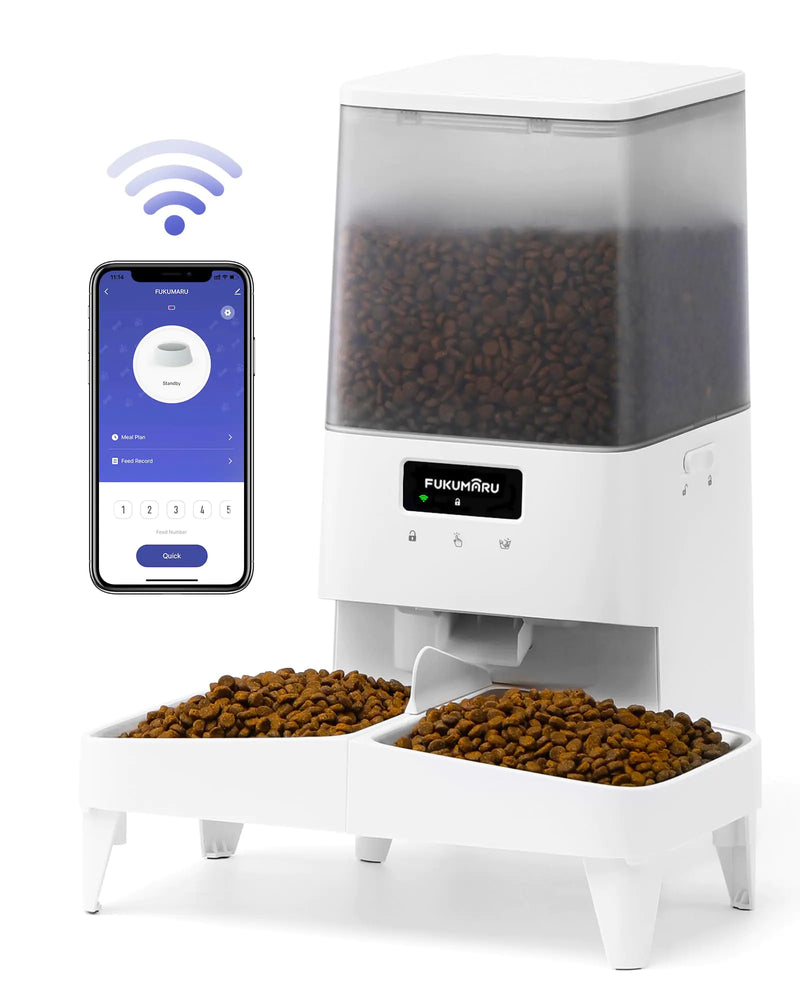 FreshFeast™ Smart Pet Feeder – Dual Bowls & WiFi Control